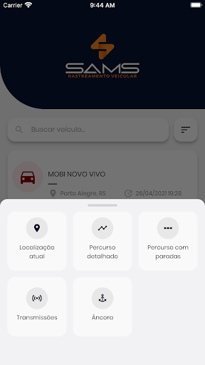 Sams Rastreamento Veicular Screen 2