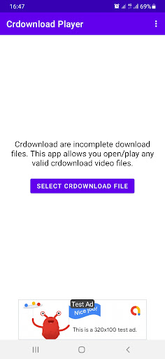 Android application Crdownload File Opener & Playe screenshort