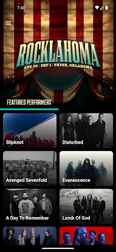 Android application Rocklahoma screenshort