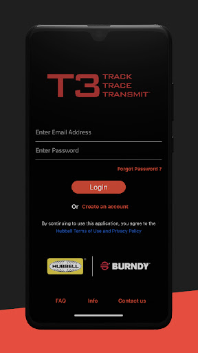 Android application BURNDY T3 screenshort