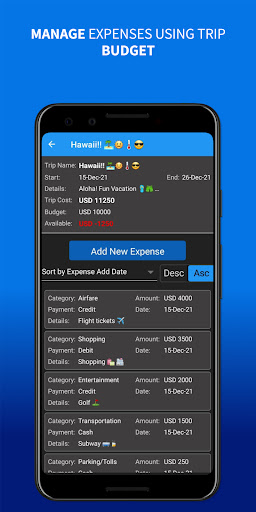 SaveMyTrip Screen 2