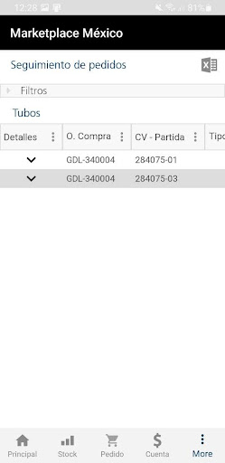 Android application Tenaris MarketplaceMX screenshort