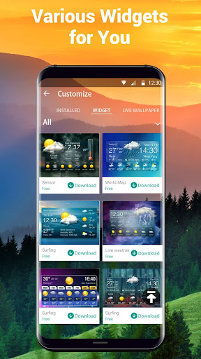 Free Weather Forecast & Clock Widget