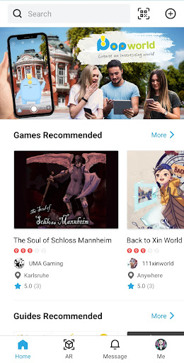 Android application Popworld: AR Games and Guides screenshort
