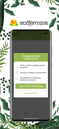 Android application Ecoterrazas screenshort