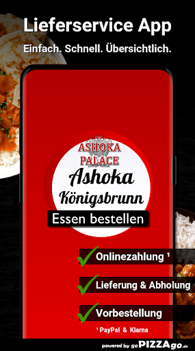 Android application Ashoka Palace Königsbrunn screenshort