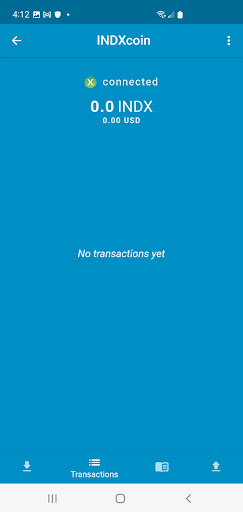 Android application INDXcoin Wallet screenshort