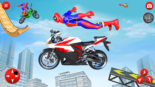Superhero Bike Mega Ramp Games  screenshots 1