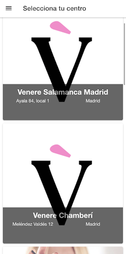 Android application Vènere screenshort