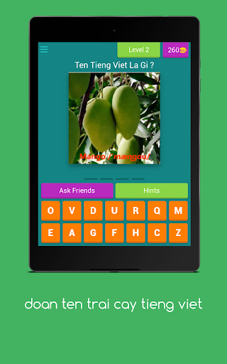 đoán tên trái cây tiếng việt