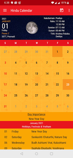 Hindu Calendar 2024 Screen 2