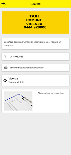 Taxi Comune Vicenza Screen 2