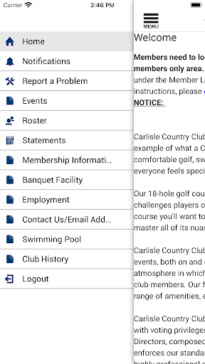 Carlisle Country Club Screen 2