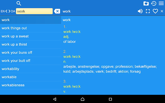 English Danish Dictionary screenshot 12