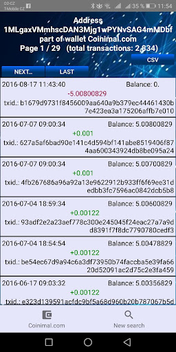 Bitcoin tracer Screen 2