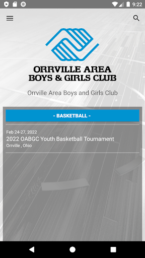 Android application OABGC Tournaments screenshort