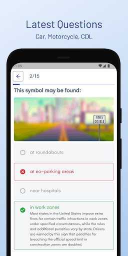 Android application Virginia DMV Permit Test Guide screenshort