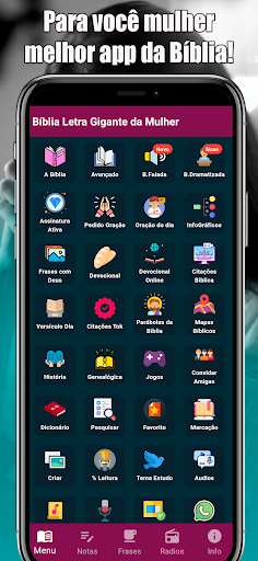 Android application Bíblia Letra Gigante da Mulher screenshort