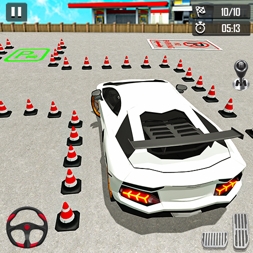 car parking car driving games logo