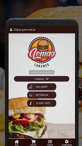 Android application Lemão Lanches screenshort