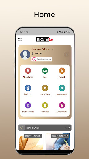Android application B Care Exc screenshort