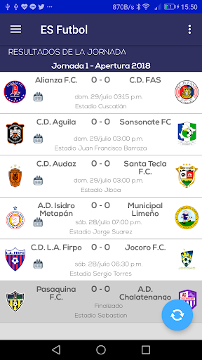 Android application El Salvador Fútbol screenshort