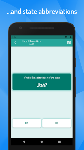 Screenshot of Quiz USA - States and Cities