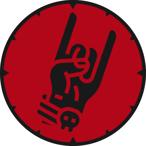 Metal music alarm clock Logo