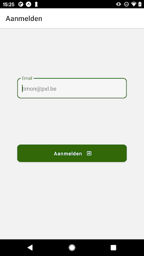 Android application Afvangstregistratie screenshort