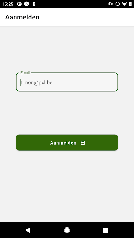 Afvangstregistratie Screen 1