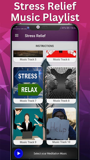 Android application Stress Relief Relaxing Music screenshort