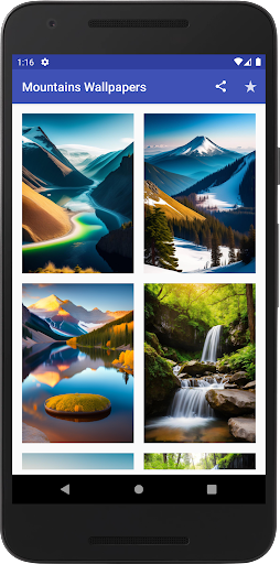 Android application Mountains Wallpapers screenshort