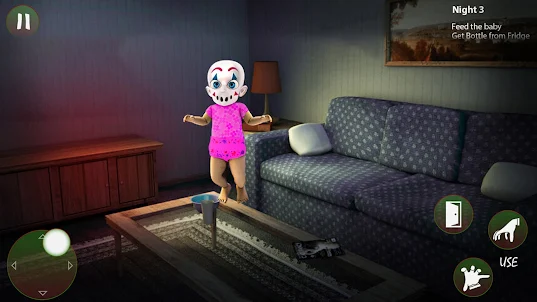 Baby In Pink Horror House Game