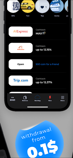 Cashback from any purchases Screen 3