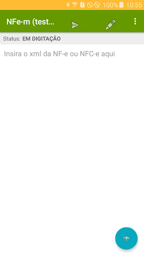 Android application NFe-m(teste) screenshort