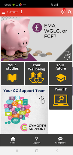 Coleg Gwent Connect Screen 2