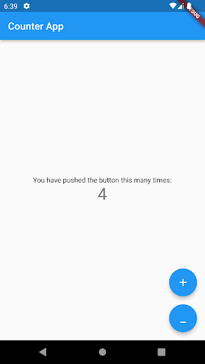 Android application Counter App screenshort