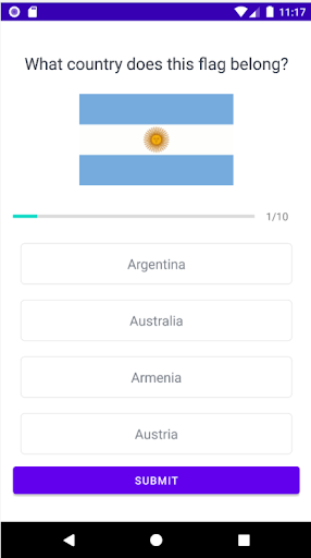 mQuiz App Screen 2