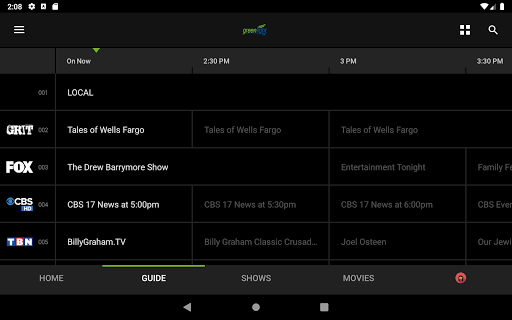 Screenshot of Greenlight TV