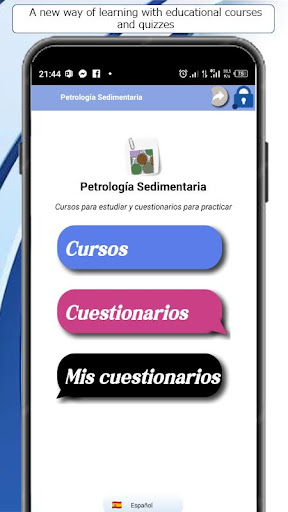 Android application Sedimentary Petrology course screenshort