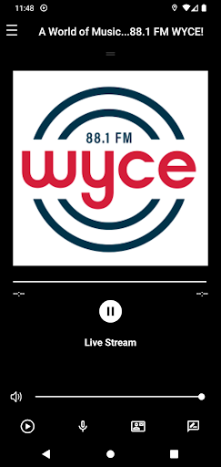 Android application WYCE screenshort