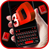 Neon 3D Red Keyboard Theme icon