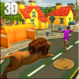 Hungry Lion Hunting in City 3D icon