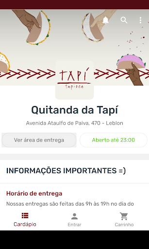Android application Quitanda da Tapí screenshort