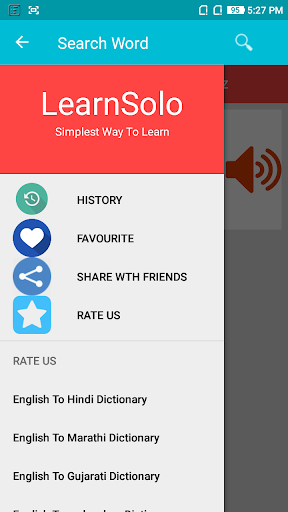 Android application English To Tamil Dictionary screenshort