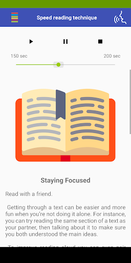 Speed reading technique Screen 3