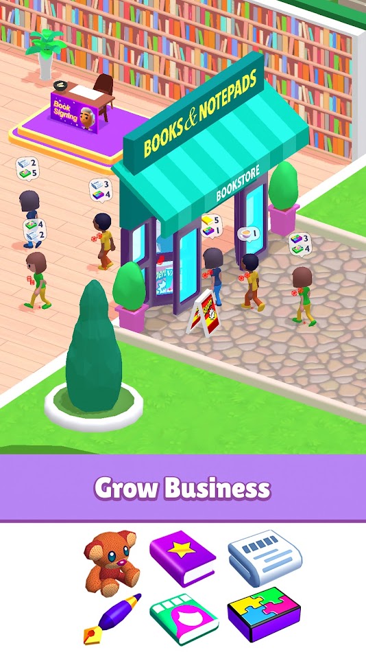 #5. My Book Store: Idle Tycoon (Android) By: Idle Duck