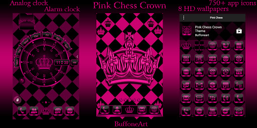 Pink Chess Crown theme Screen 2