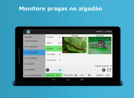 Android application Monitoramento de Pragas screenshort