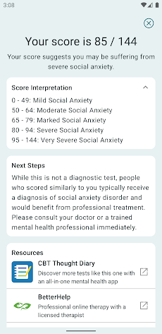 Social Anxiety Testのおすすめ画像3